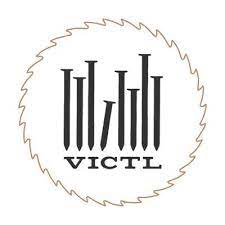 Victoria Tool Library logo (VICTL and nails within the shape of a circular saw blade)