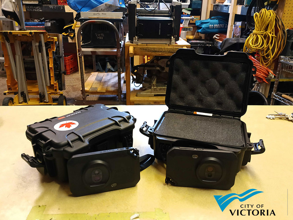 The City of Victoria purchased these thermal cameras to support energy efficiency efforts in the community.